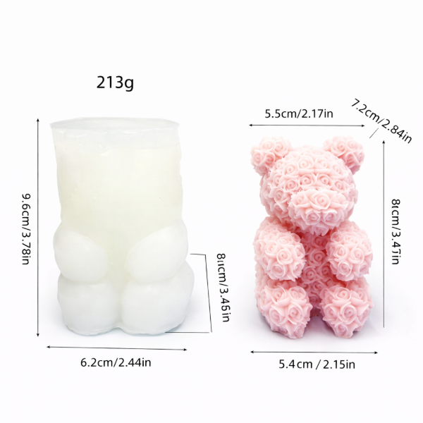 🧸🌹✨ Molde Oso con Rosa Cod. 397 💫