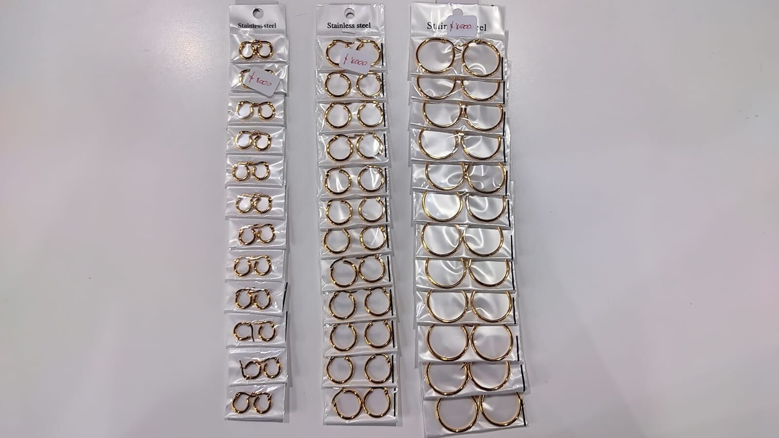 ✨ Aros Argollas Doradas de Acero ✨