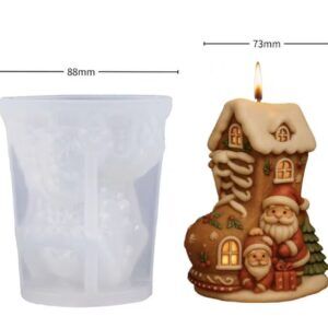 🎅🏠 Molde Bota Casa de Papá Noel – Cod. 686 🎄✨