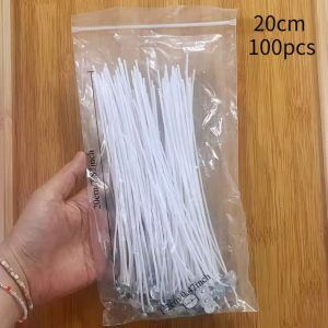 🕯️ Bolsa de Pabilo 20 cm con Ojalillos Armados – x100 🔥