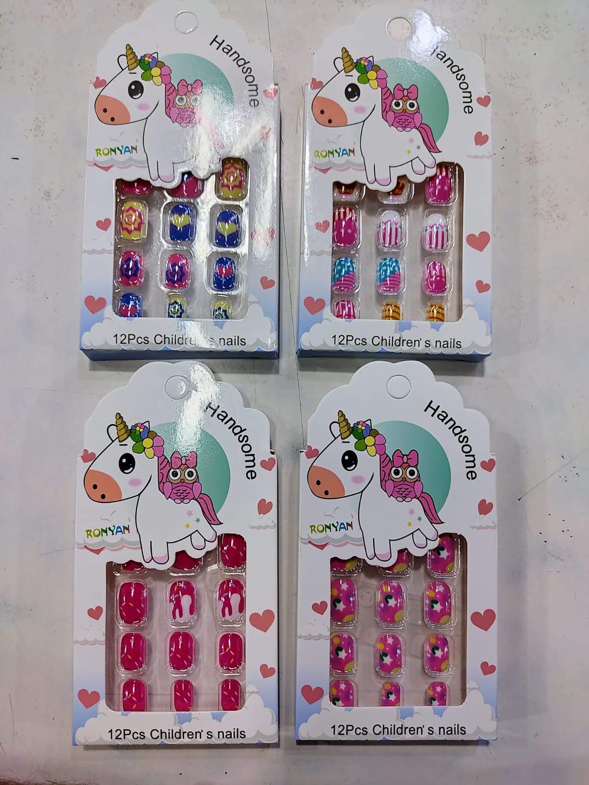 💅🎀 Uñas Postizas para Nenas – Caja 🎀💅