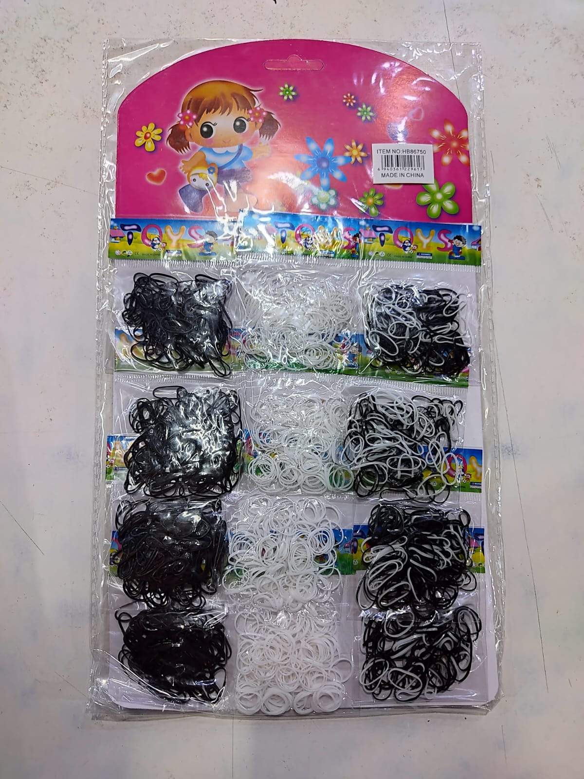 🎀 Gomillas para el Cabello – Blíster Blanco y Negro / Colores 🎀