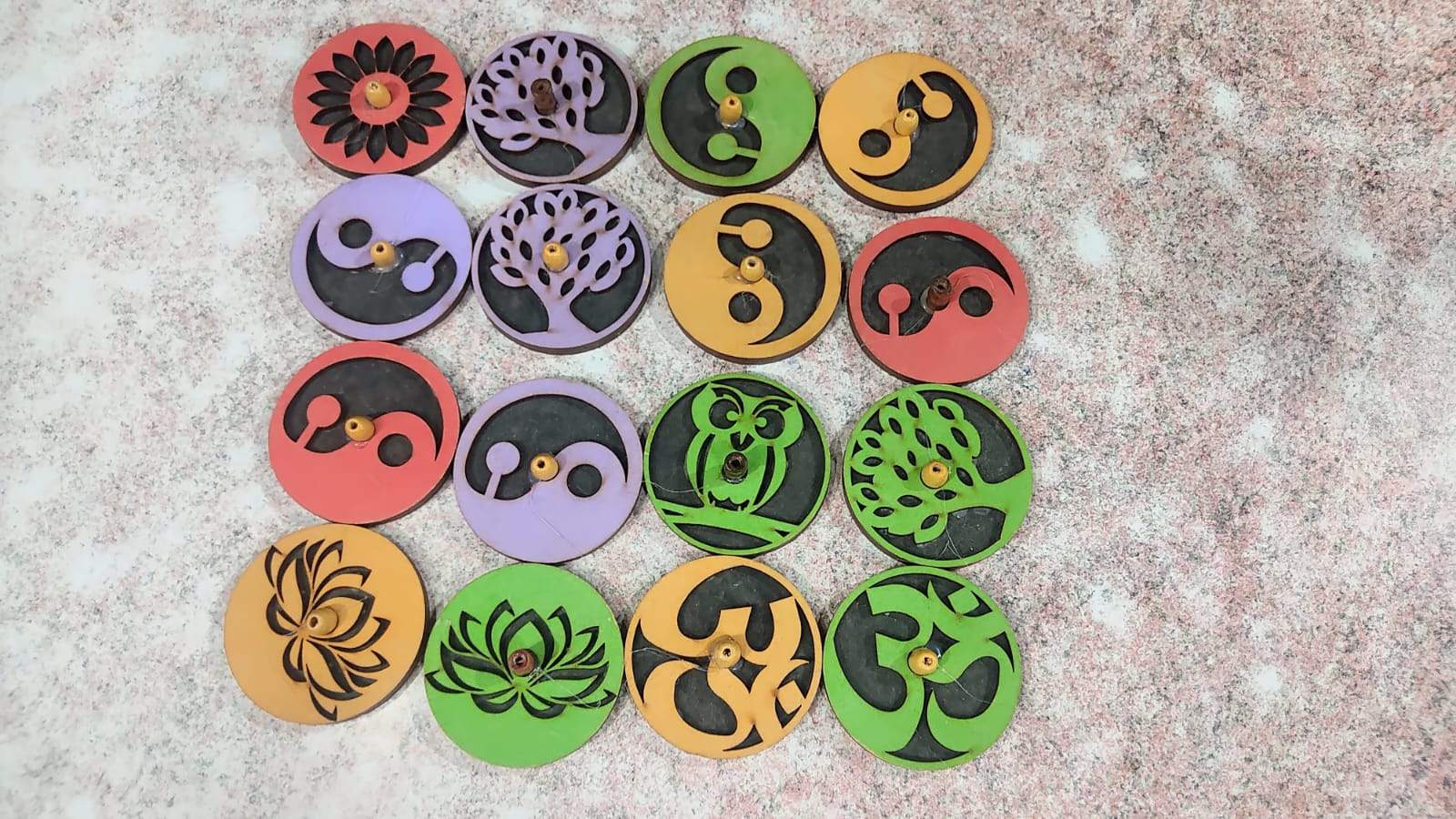 🎨🌳 Porta Sahumerio Colores Surtidos 🌀✨