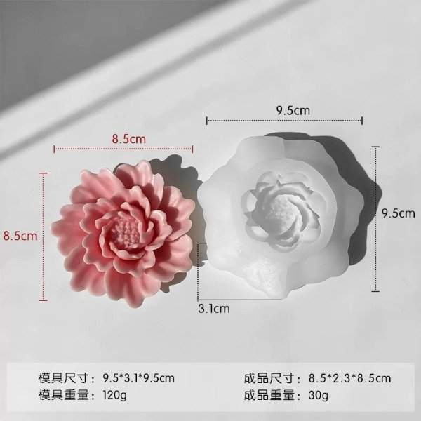 Molde con forma de flor suculenta Nº 360