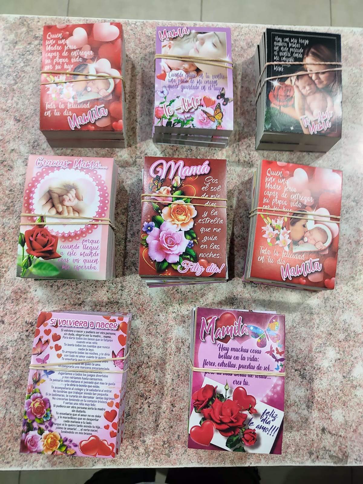 💌 Tarjetas Dedicatorias Día de la Madre – Pack x100 (10 x 6 cm) 💌